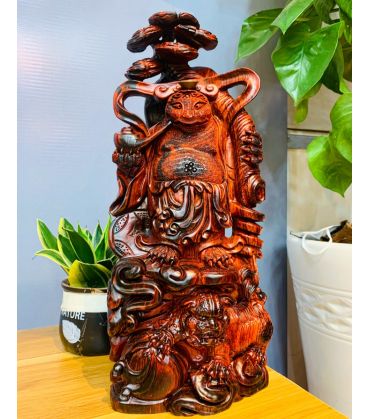 Lư Tổng Cóc Xông Trầm Nhả Khói Huyền Ảo - Gỗ Trắc Đỏ Đen Quý Hiếm
