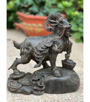 Nhất Dương Đứng Bao Tiền Gỗ Mun Hoa
