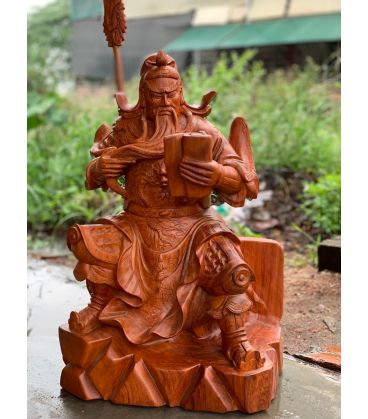 Tượng Quan Công Ngồi Đọc Sách Cao 60