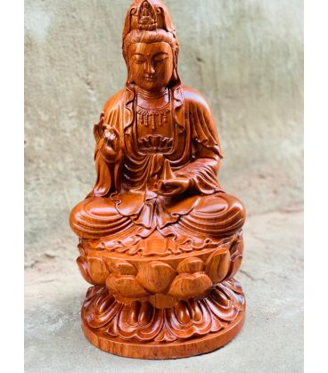 Quan Âm Tọa Đài Sen Cao 40cm - Mẫu Tiêu Chuẩn