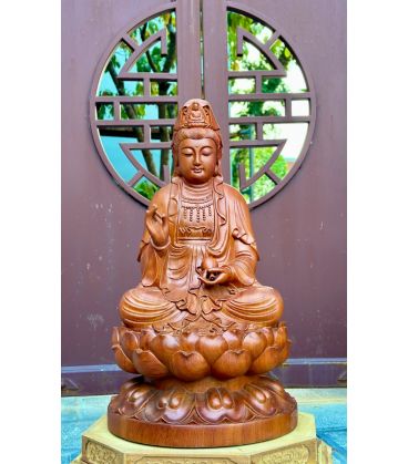 Quan Âm Bồ Tát Ngồi Đài Sen Cao 70cm