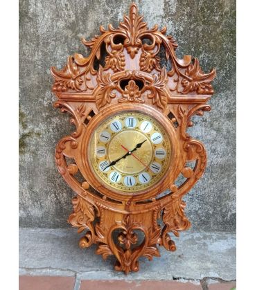 Đồng Hồ Treo Tường Gỗ Gõ Đỏ