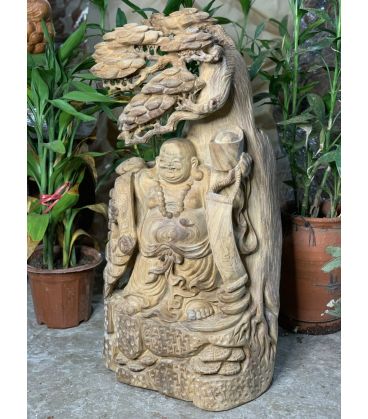 Tượng Phật Di Lặc Gỗ Ngọc Am Để Mộc Cao 72
