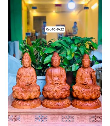 Tây Phương Tam Thánh Ngồi Đài Sen Cao 40