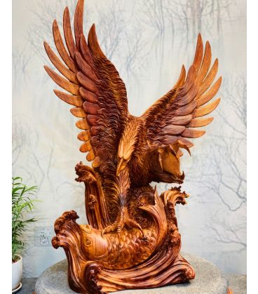 Tượng Phong Thủy Đại Bàng Săn Cá