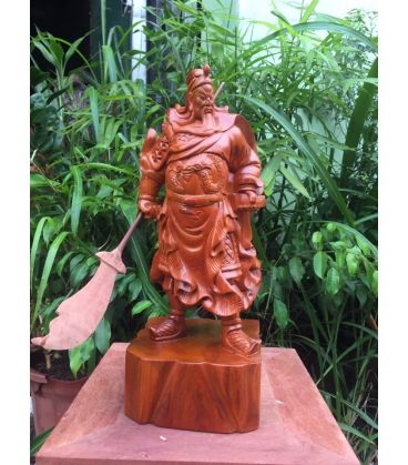 Quan Công Xách Đao Gỗ Hương Cao 40