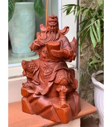 Tượng Quan Công Vuốt Râu Đọc Sách Cao 50cm