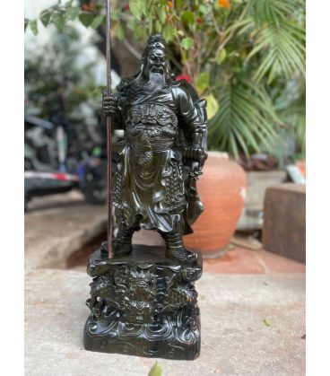 Tượng Quan Công Chống Đao Đứng Đế Hổ Phù