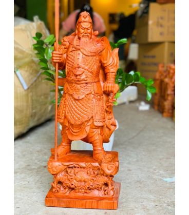 Tượng Quan Công Chống Đao Đứng Đế Đầu Rồng 80