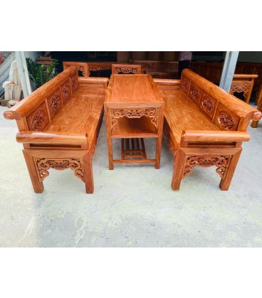 Bộ Trường Kỷ Tứ Quý Gỗ Hương Đá
