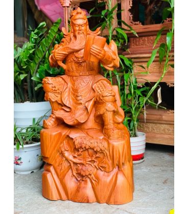 Tượng Quan Công - Quan Vân Trường Ngồi Đọc Sách Cao 80
