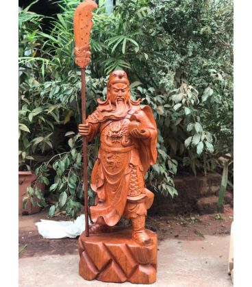 Quan Công Chống Đao Gỗ Hương
