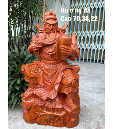 Tượng Quan Công Ngồi Đọc Sách Cao 70