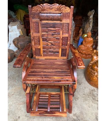 Ghế Lười Tựa Lưng - Ghế Thư Giãn Mẫu Cung Đàn Gỗ Cẩm