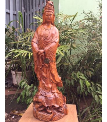 Tượng Quan Âm Đứng Lá Sen