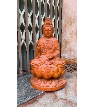 Tượng Quan Âm Tọa Đài Sen Cao 60cm