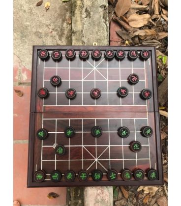 Bộ Bàn Cờ Và Quân Cờ Gỗ Trắc Cao Cấp