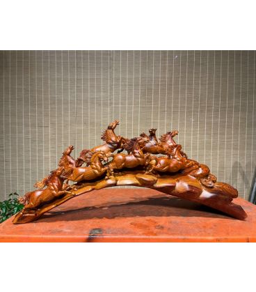 Cầu Ngựa Bát Mã Gỗ Cẩm Phong Thủy Ngang 70cm