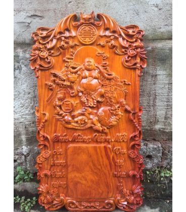 Đốc Lịch Bằng Gỗ Hương Treo Tường Hình Di Lặc