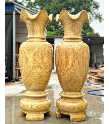 Cặp Lục Bình Gỗ Cao 1m8 - Cẩm Vàng