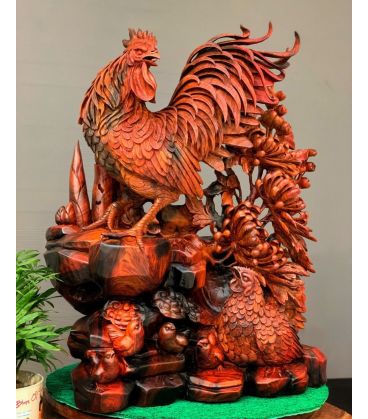 Gia Đình Gà Gỗ Trắc Cao Cấp