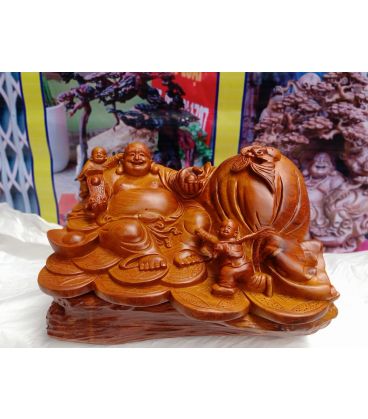 Di Lặc Ngồi Bên Bao Tiền Chiêu Tài Lộc