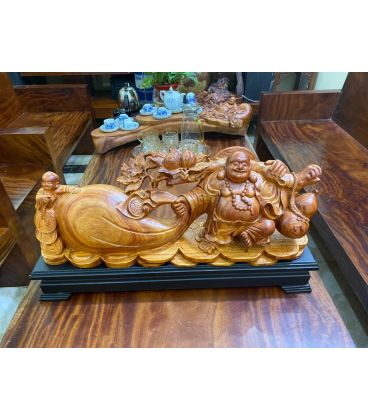 Di Lặc Kéo Bao Tiền Ngang 68cm