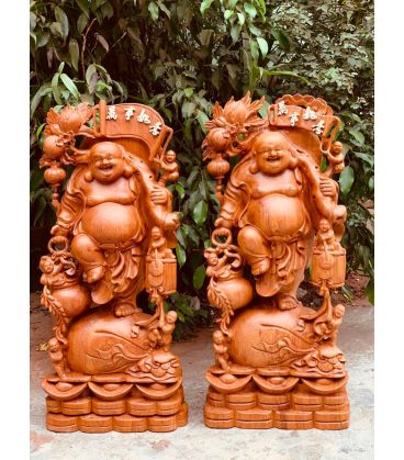 Di Lặc Như Ý Gánh Lồng Đèn Cao 70