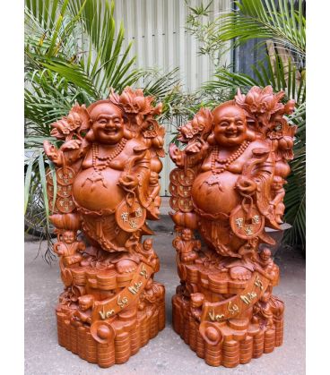 Di Lặc Vạn Sự Như Ý Gánh Đào Cao 80cm