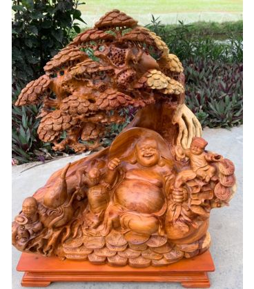 Tượng Di Lặc Ngồi Dưới Tán Tùng Cao 68