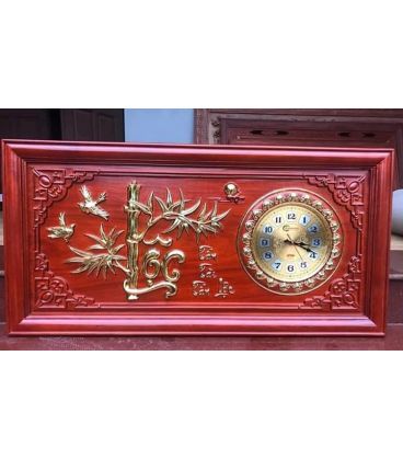 Tranh Đồng Hồ Chữ Lộc - Mạ Vàng