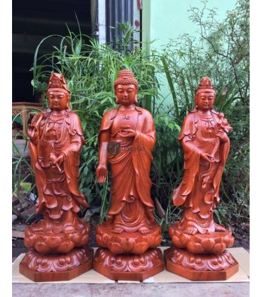 Tây Phương Tam Thánh Đứng Đài Sen Hàng Đẹp
