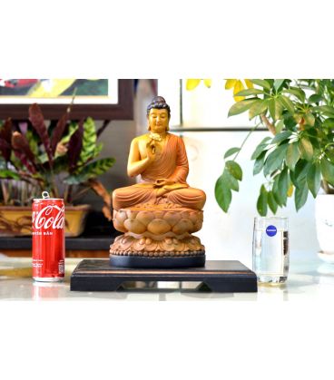 Tượng Đức Phật Thích Ca Cầm Bông Sen Cao 33cm