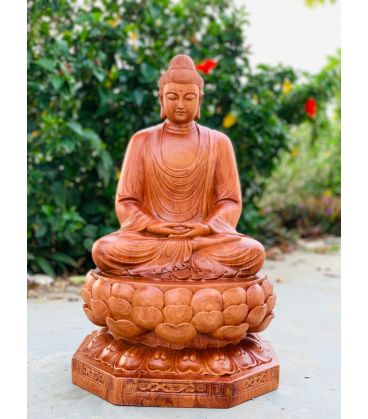 Tượng Phật Thích Ca Mâu Ni Gỗ Hương Đá Cao 60cm