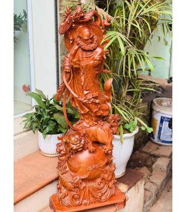 Tượng Bồ Đề Đạt Ma Phục Nghê Cao 97cm