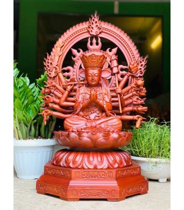 Tượng Phật Mẫu Chuẩn Đề Gỗ Hương
